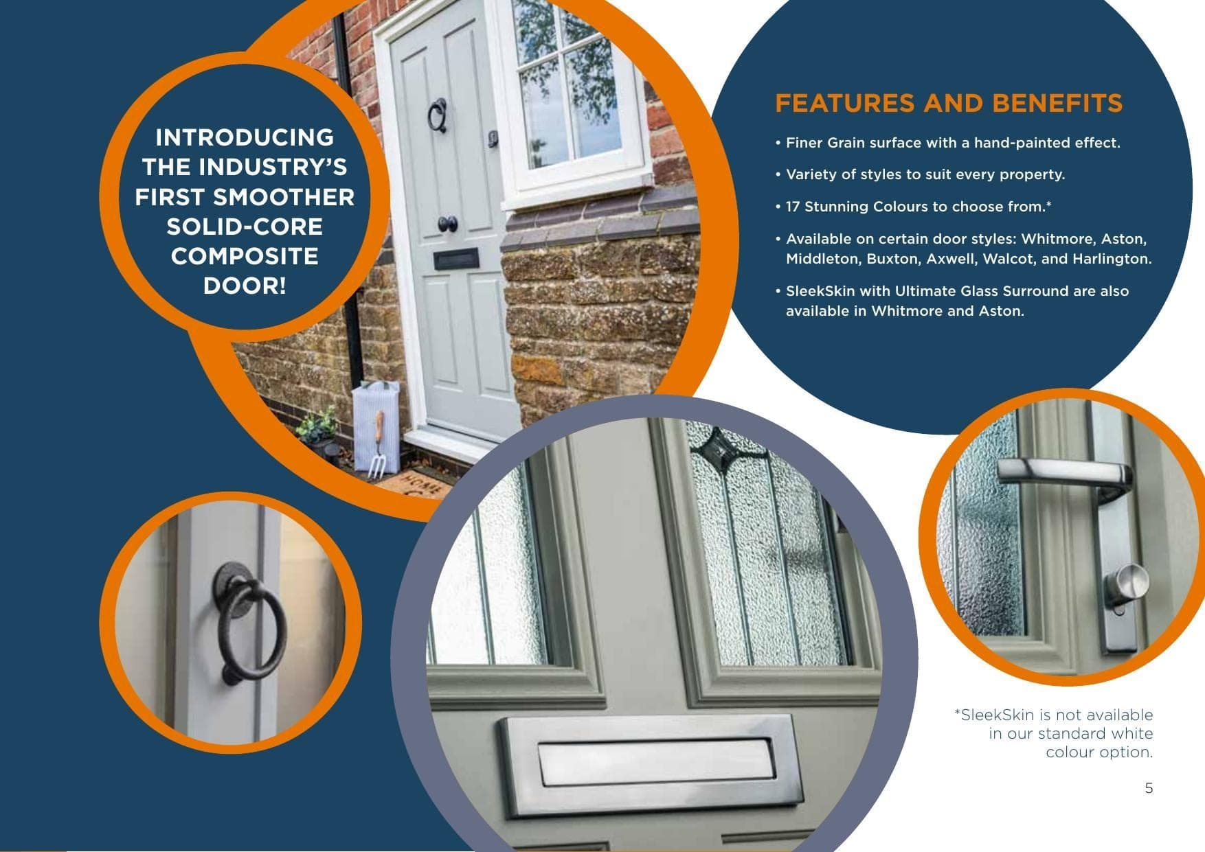 Comp Door colour and finish palette, the full 18-colour range