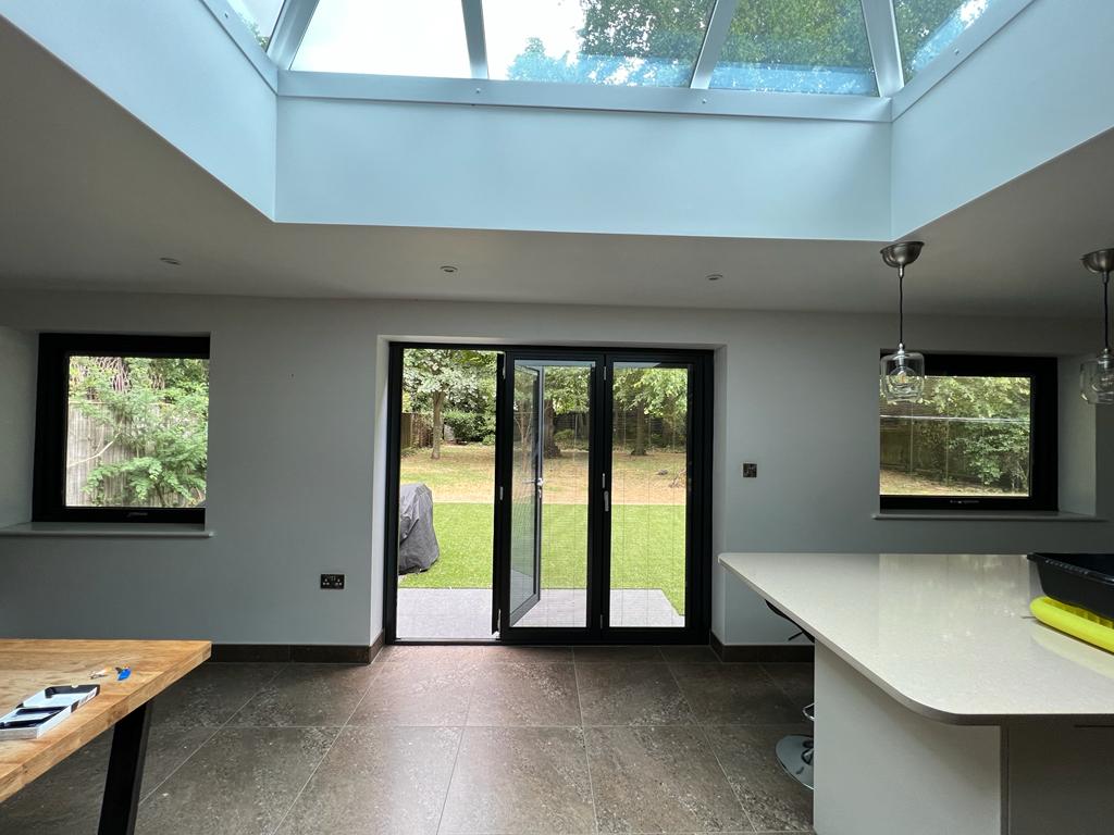 view of bi-fold doors from the interior